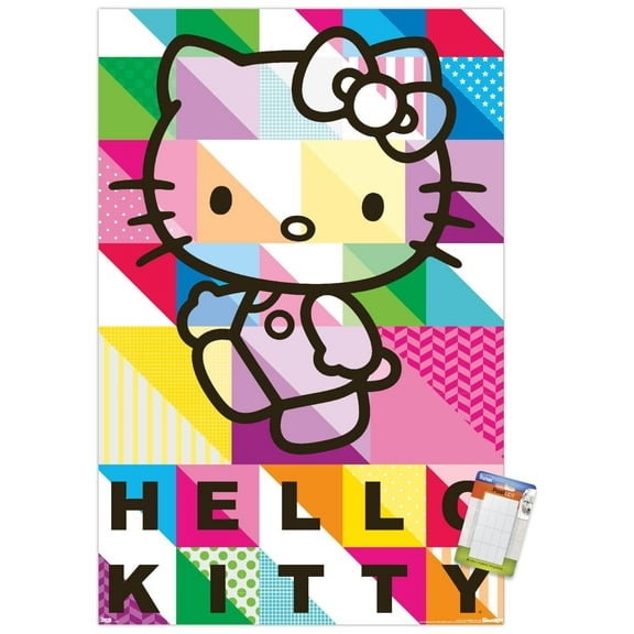 Hello Kitty - Patterns Wall Poster, 14.725" x 22.375"