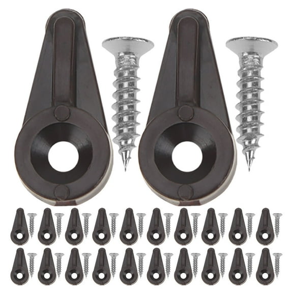 Pretyzoom 50Pcs Brown Glass Retainer Clips for Cabinet Doors Mirror Clamping and Secure Holding