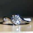 thumbnail image 5 of PERITANG Modern Valentine's Day Cocktail Ladies For Her Shiny Lightweight Cubic Zirconia AAA Zircon Ring Thoughtful Surprise With Gift Packaging, 5 of 9