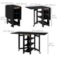 thumbnail image 3 of HOMCOM Table à Manger Pliable, Table à Abattants avec Rangement pour Cuisine, 3 of 10