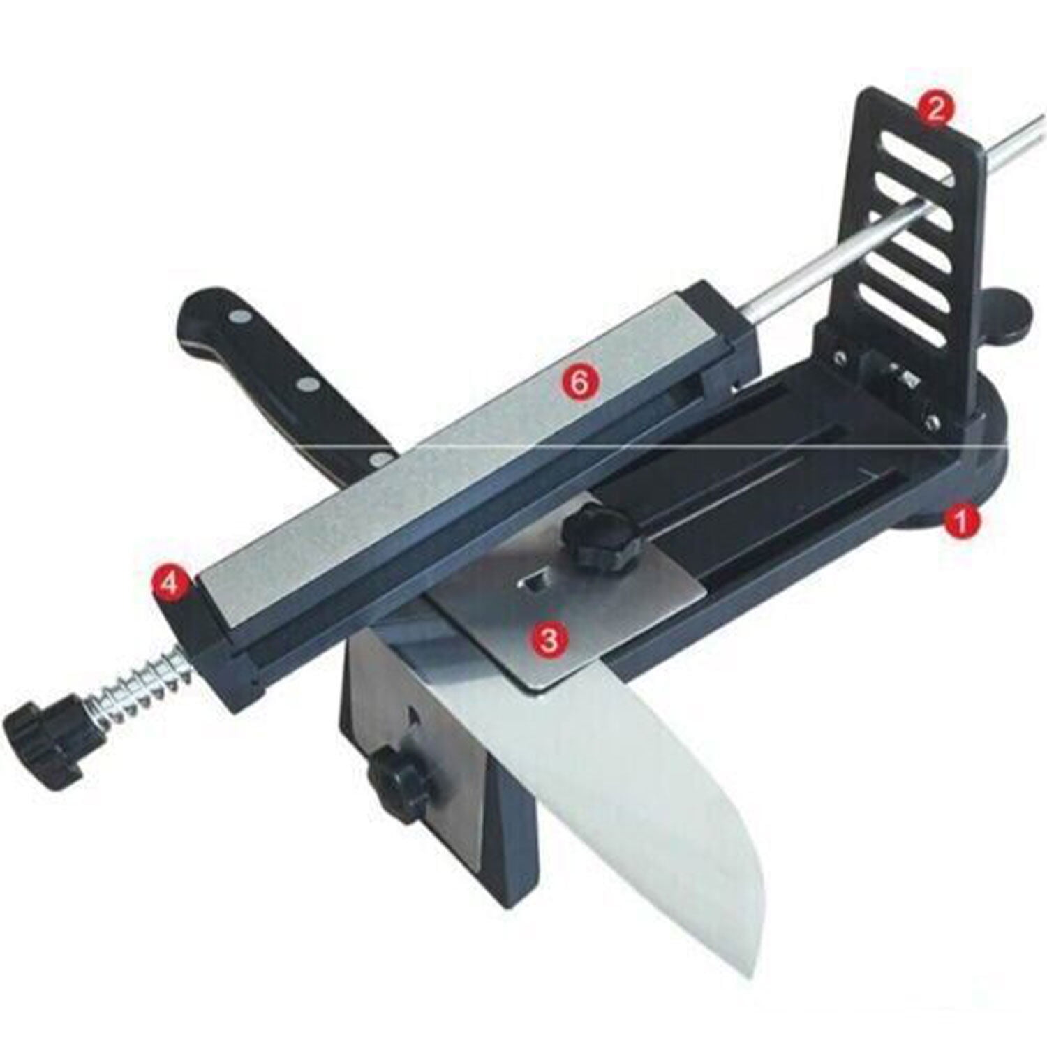 Knife Sharpener Knife Scissors Home Kitchen Multifunctional Knife Sharpener Knife Sharpener with 3 Sharpening Stones 240#/600#/1000#