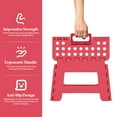 thumbnail image 3 of Lexi Home 9" Plastic Step Stool with Handle for Kids - Red, 3 of 6