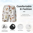 thumbnail image 5 of Haiem Mushrooms And Butterflies Men'S Quick-Dry Swim Trunks: Comfortable Beach Shorts With Mesh Lining And Pockets - Ideal For Swimming And Sunbathing Large, 5 of 9