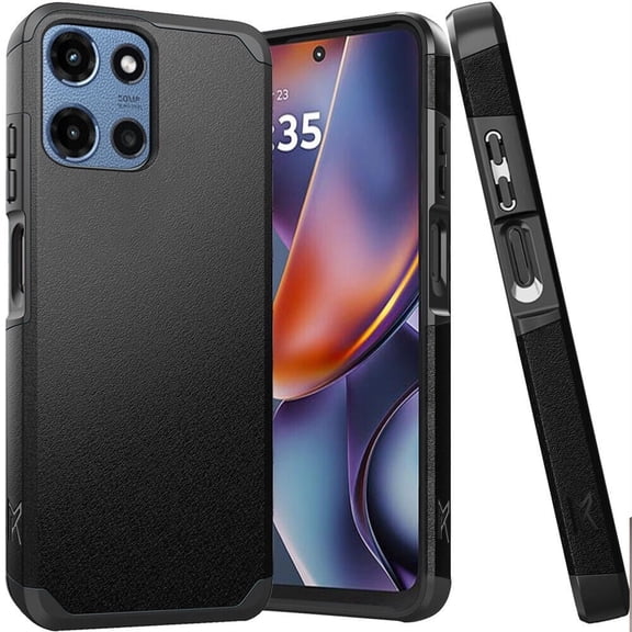 For Motorola Moto G 5G 2025 XT2513V Slim Shockproof Hybrid Cover Cellphone Case - mk Black