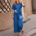 thumbnail image 2 of BLOCLOALO 2 Piece Lounge Set Short Sleeve Shirts Linen Sets Cotton Printed Blouse Loose Cropped Pants Two Piece Suit Pant Suits Floral Printted Tops Casual Sets Comfy Lounge Set Navy 3Xl, 2 of 6