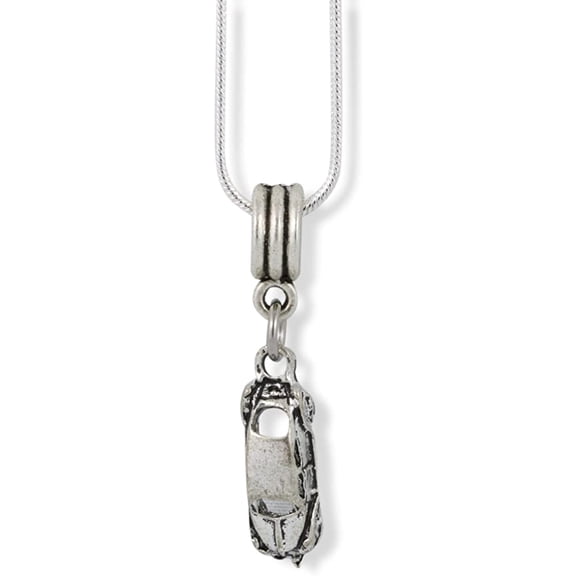 Emerald Park Jewelry Car (3D Looks Like a Beetle from The Front) Charm Snake Chain Necklace
