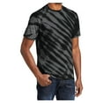 thumbnail image 4 of Yellow Rooster Men's Short Sleeve Tiger Stripe Tie-Dye Cotton T-Shirts Black S, 4 of 6