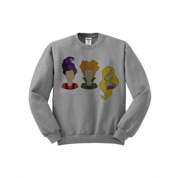 Hocus Pocus Heads Sweatshirt Large Grey