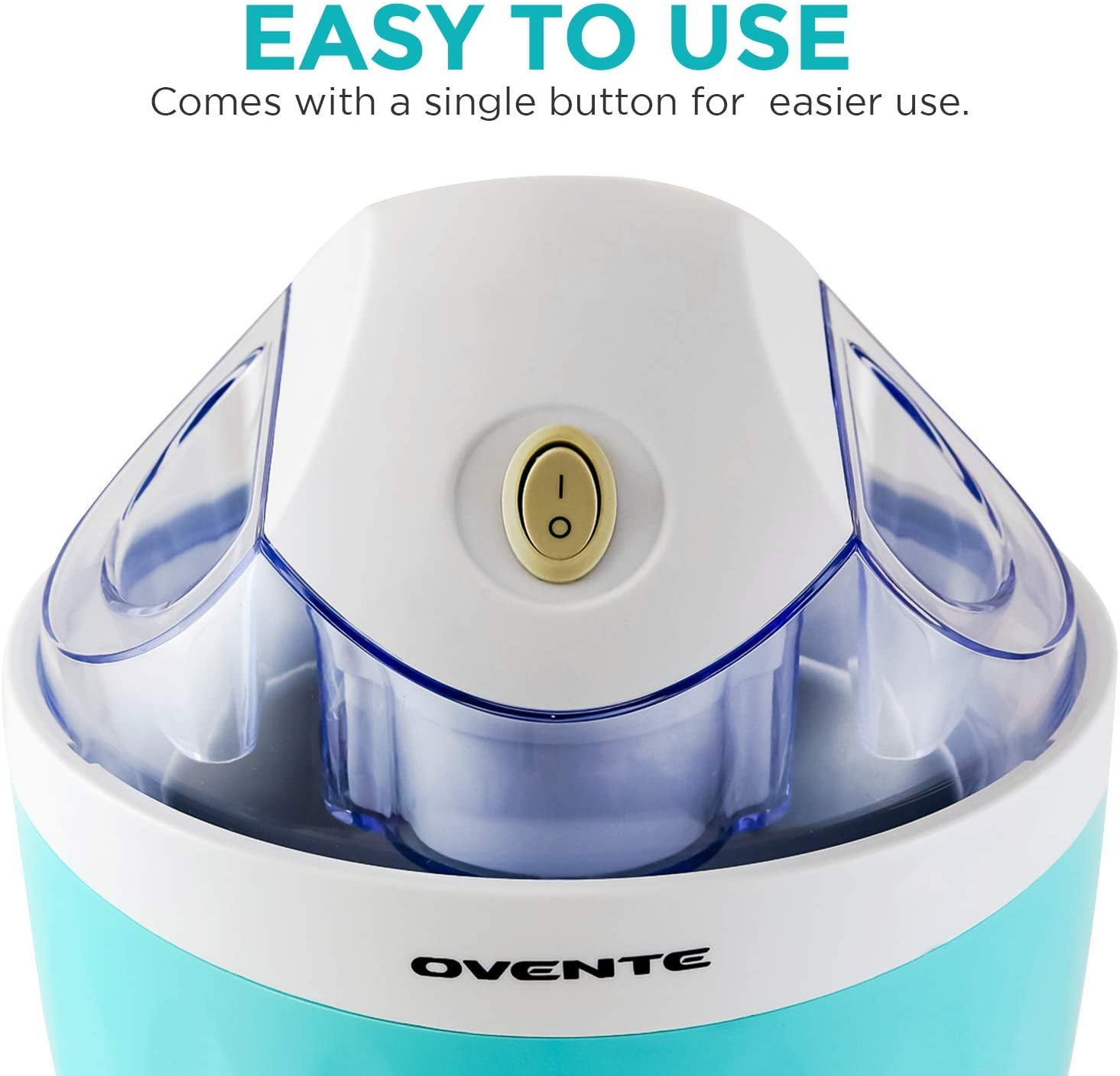 Ovente Electric Ice Cream Maker, Sorbet & Frozen Yogurt Processor Machine, Blue