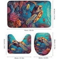 thumbnail image 3 of Ocean Turtle Shower Curtain Set for Bathroom, 4Pcs Animals Nature Sea Colorful Fish Bathroom Sets with Non Slip Rugs, Toilet Lid Cover, Bath Mat, Shower Curtain, Bathroom Decor, 3 of 8