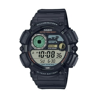 Casio Fishing Timer and Moon Graph Analog-Digital Watch, Black