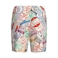 thumbnail image 4 of Rocae Passport Stamp for Men's Soft Sleep Pajama Shorts, Waistband and Pockets, 4 of 9
