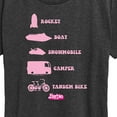 thumbnail image 3 of Barbie the Movie - Barbie Vehicles - Women's Short Sleeve Graphic T-Shirt, 3 of 5