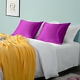 thumbnail image 7 of Flxxie Silky Satin Pillowcase Set of 2 Envelope Closure, California King, 20" x 40", Purple, 7 of 7