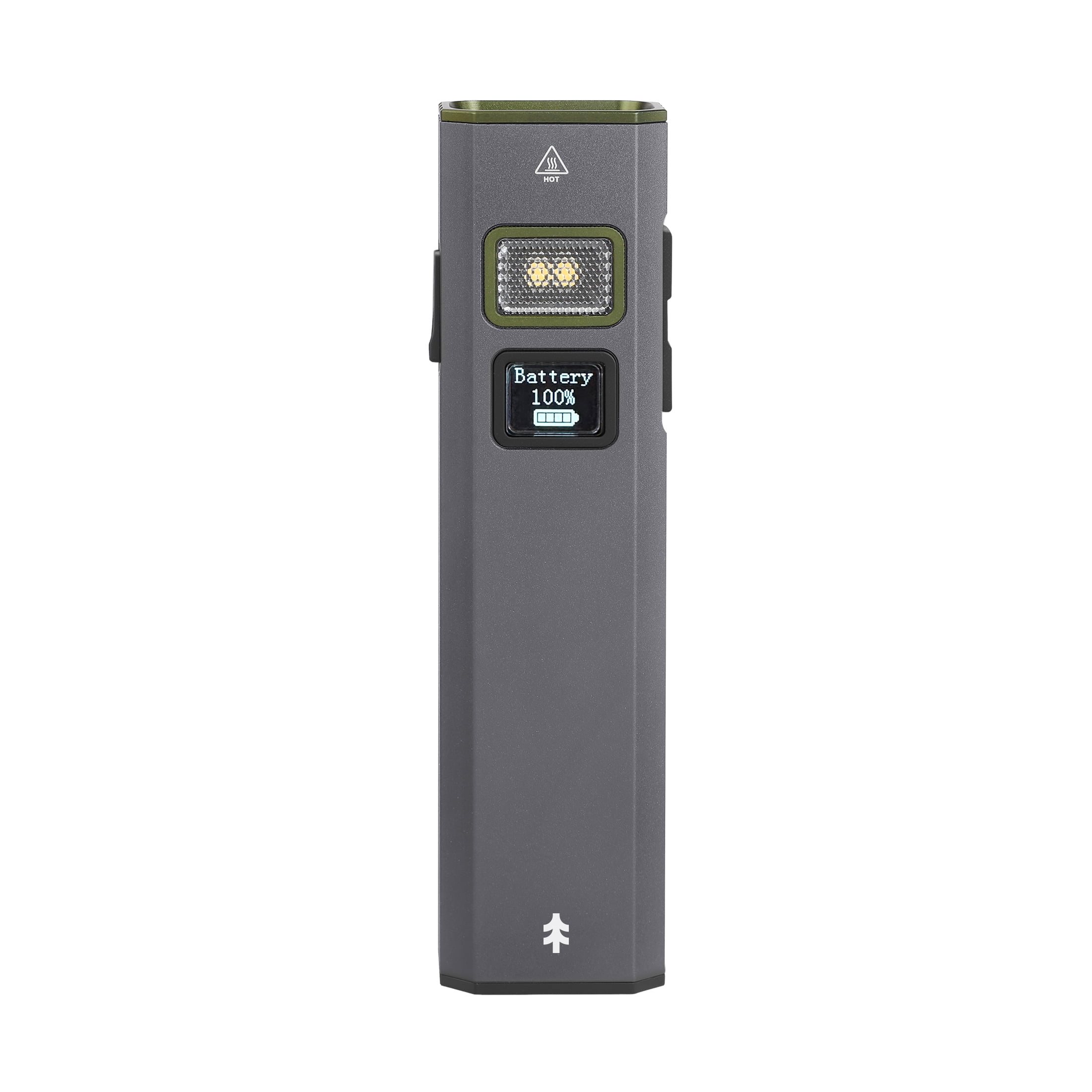 Swiss Tech Dunn 2500 Lumen Flat EDC Rechargeable LED Flashlight with Laser, OLED, IP67