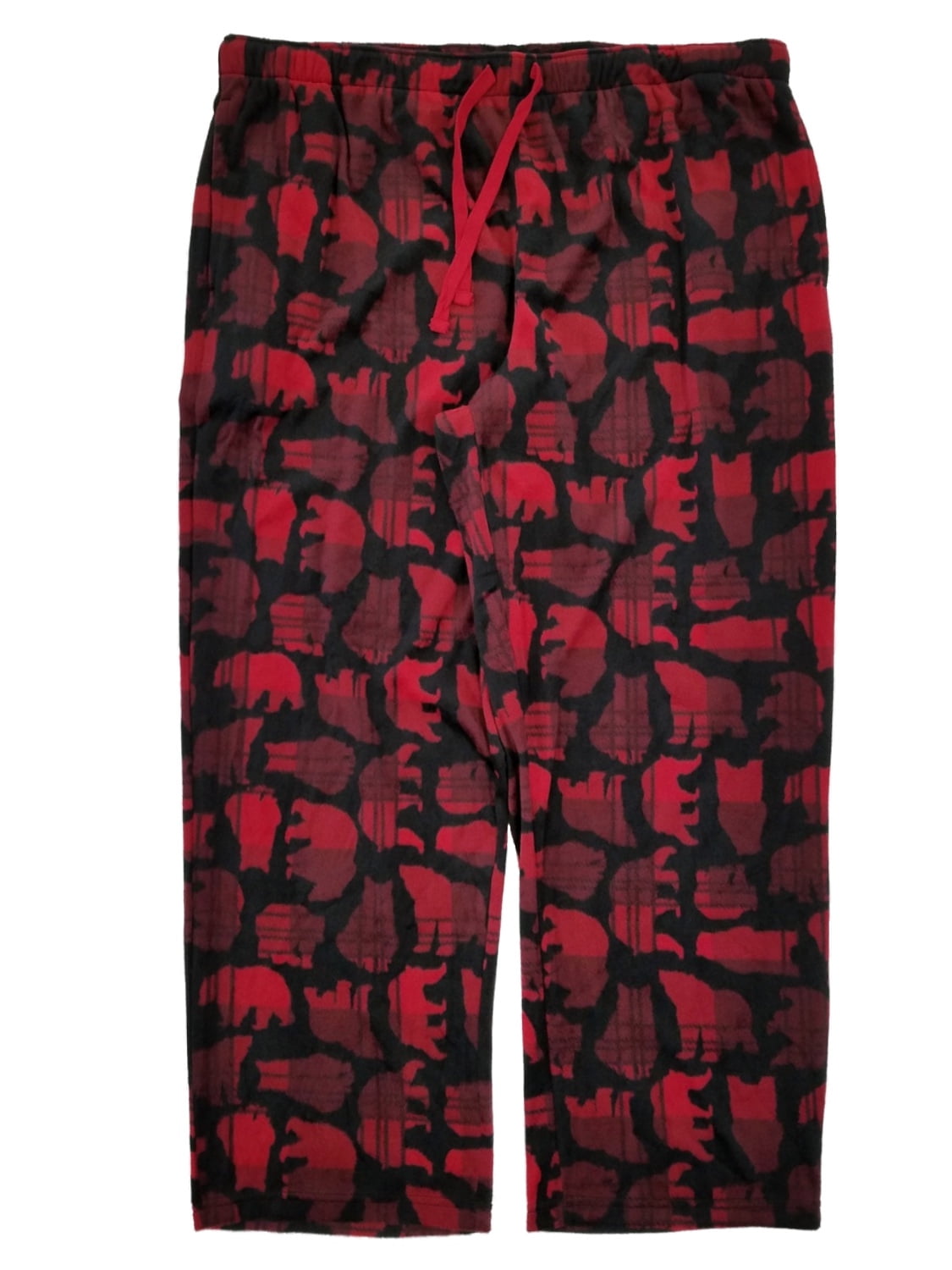 Joe Boxer - Mens Red Plaid Bears Microfleece Sleep Pants Lounge Pants ...