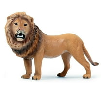 Simulation Lion Wild Animal Model Plastic Desktop Ornament Home Decor Kids Toy