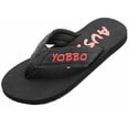 thumbnail image 2 of YOBBO Comfortable Flip Flops for Men Non Slip Thong Sandals for Summer Beach Black Size 12 Males, 2 of 5