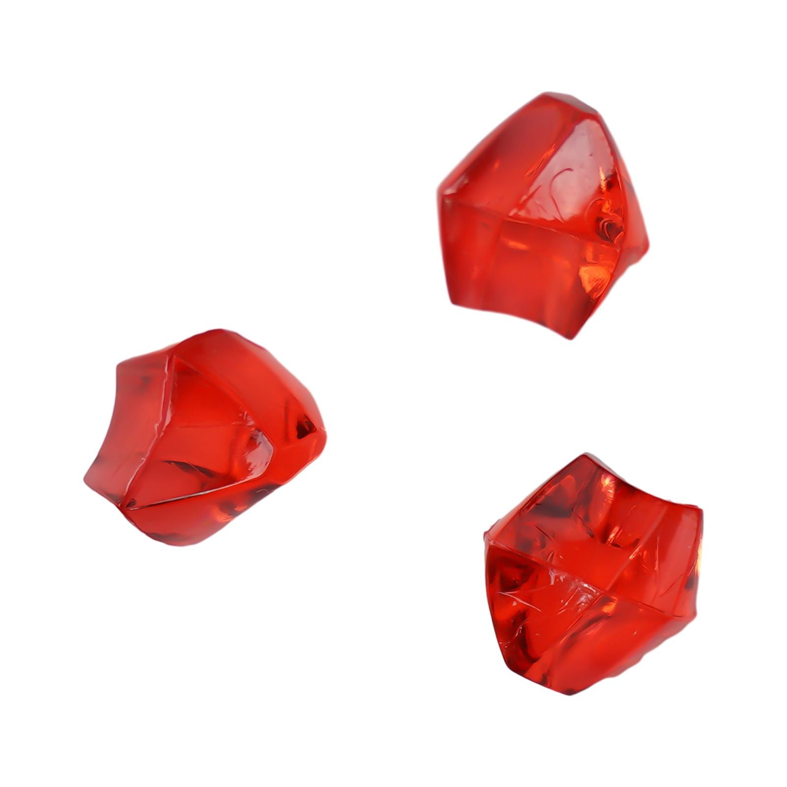 200 Pcs Red Acrylic Stones Plastic Gem Stone Crystal Diamonds Ice Rocks Table Scatter Vase Fish Tank DIY Crafts Bead Decoration