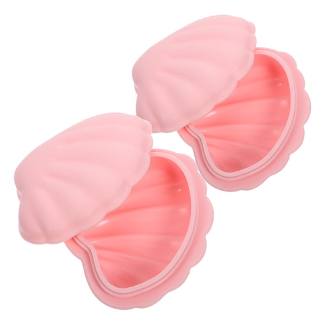 unbranded 2Ud Caja De Joyería Silicona Resistente Con En Forma De Concha Rosa