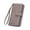 Grey, variant on Womens Leather Wallet RFID Blocking Card Holder Long Coin Pocket Wallets Wristlet Zip Bifold Purse