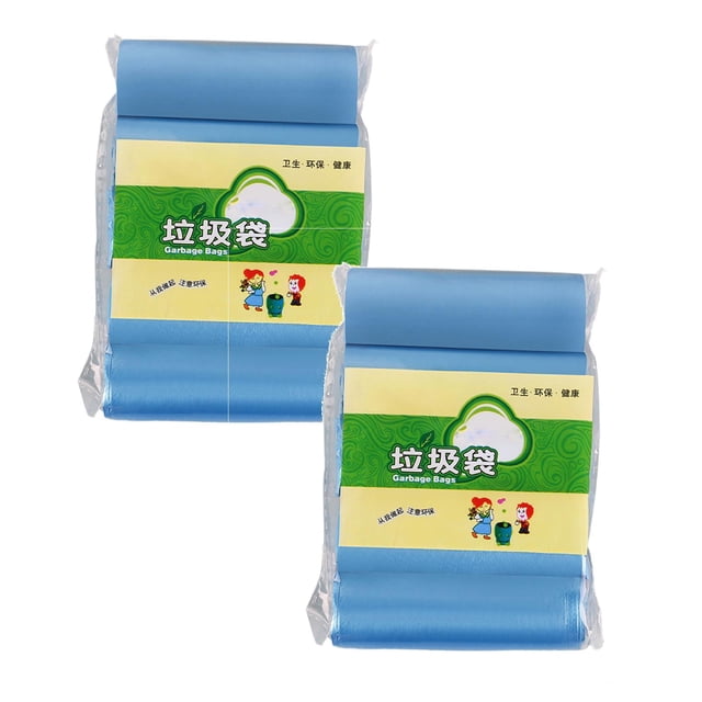 Oleegame 2PC 5 Roll Garbage Bag With New Materials 5 Roll Household Plastic Bag Color Disposable Garbage Bag Blue