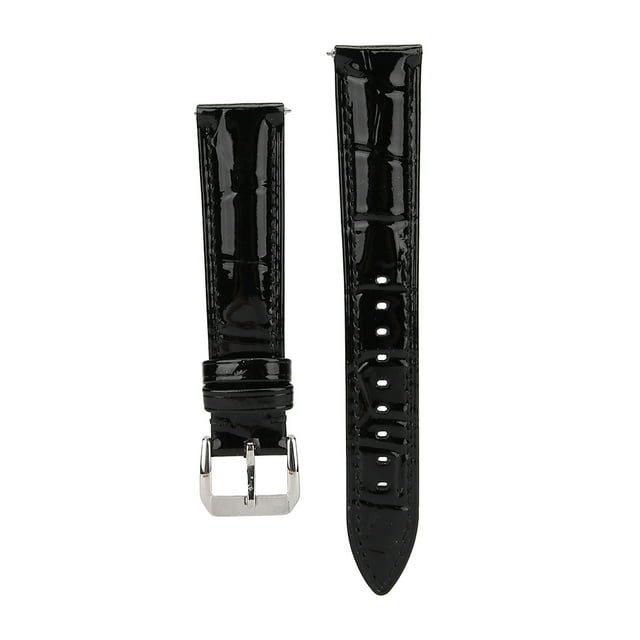 Correa de reloj universal de cuero PU ajustable para hombres y mujeres, repuesto de 18mm, color negro