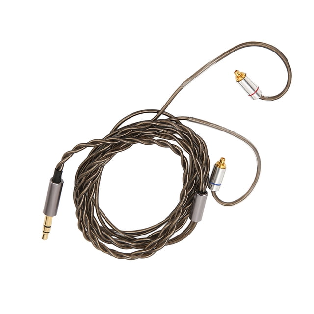 Cable para auriculares MMCX Bling Bling con conector de 3,5 mm Y núcleo de cobre plateado Cable de actualización para Sennheiser IE300 IE600 IE900 de 3,9 pies