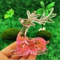 thumbnail image 4 of 1PC Christmas Reindeer Ornaments Clear Deer Figurines Table Top Decorations Transparent Reindeer Xmas Tree Topper, Deer Sculpture for Holiday Party,3.5x2x3.5 Inch, 4 of 4