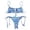 a-Blue, variant on Womens 2 Piece Bikini Sets Halter Triangle Colorblock Striped Swimsuits Gingham Tie Back High Cut Bathing Suit,White M