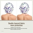thumbnail image 2 of Yiaed Lavender Flowers Print Satin Bonnet Silk Bonnet Hair Bonnet for Sleeping Hair Bonnets, 2 of 6