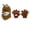 Brown, variant on Hairy Wolf Head Mask with Claws,Realistic Furry Werewolf Mask,Viking Fursuit Wolf Headwear,Big Bad Wolf Costume