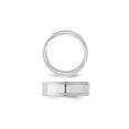 thumbnail image 3 of Gem & Harmony Ladies or Mens Sterling Silver 6mm Edge Design Wedding Band Ring for Women, 3 of 4