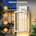 thumbnail image 5 of VIANIS White Outdoor Wall Lights, Large Exterior Lighting Fixtures Wall Mount for House, Modern Dusk to Dawn Sensor Outdoor Wall Sconce Lanterns for Front Porch, Outdoor Coach Lights with 10W LED Lam, 5 of 9