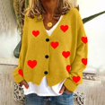 thumbnail image 2 of Besolor Fall Sweaters for Women 2024 Cute Graphic Printed Long Sleeve Plush Jackets Plus Size Button down Outwears, 2 of 4
