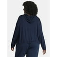 thumbnail image 3 of Terra & Sky Women's Plus Luxe Fleece Hoodie, Sizes 0X-5X, 3 of 5