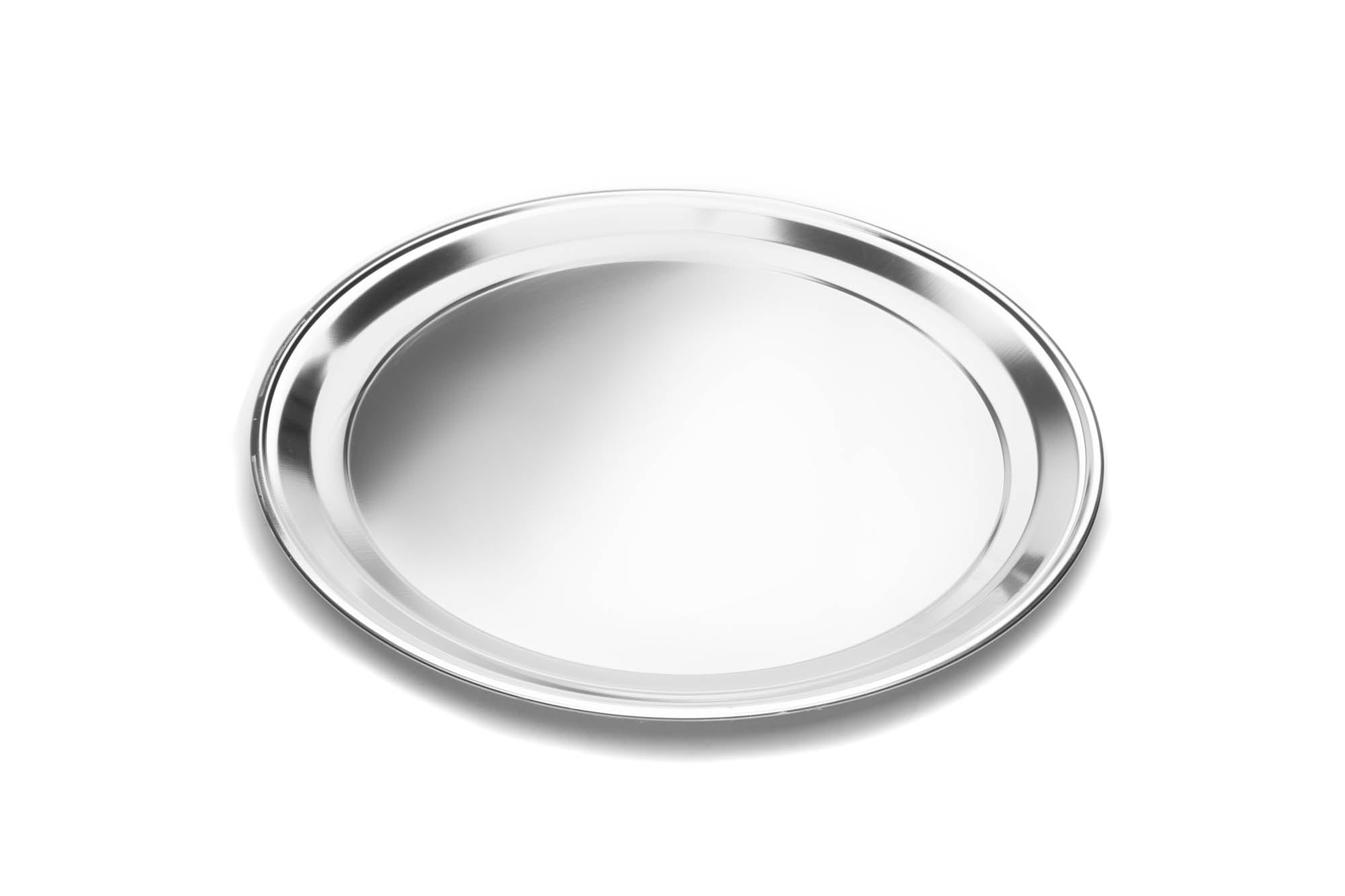 6 PACK Stainless Steel Pizza Pan Cake Table Round Serving Tray 13" Stand Tower 