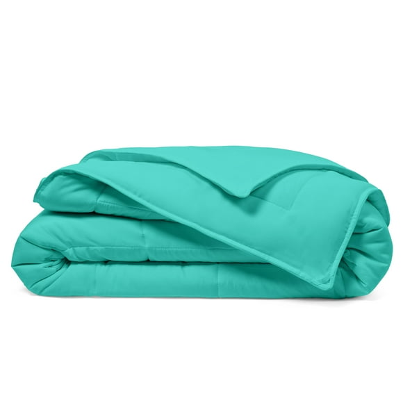 Cosy House Collection Luxury Down Alternative Comforter - Rayon Derived from Bamboo - Bedroom Essentials - All Season Use - Box Stitch Construction & Duvet Loops (Twin/Twin XL Turquoise)