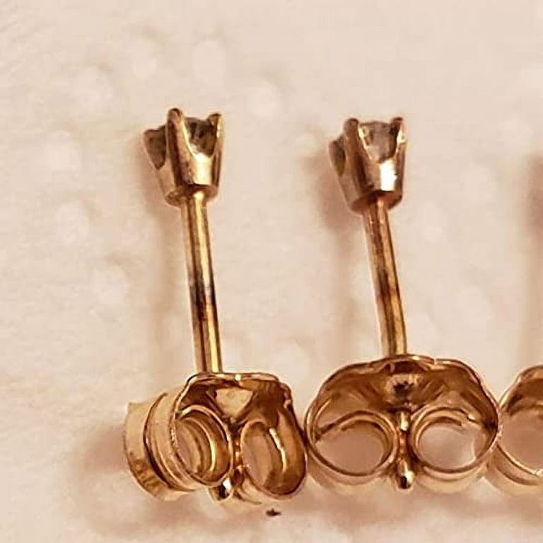 Orgrimmar 14K Gold Earring Backs Yellow Ear Locking for Stud Ear Rings (3 Pairs)