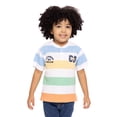 thumbnail image 2 of Wonder Nation Toddler Boy's Short Sleeve Striped Henley T-Shirt, Sizes 12M-5T, 2 of 5