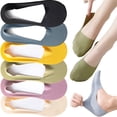 thumbnail image 1 of Calcetines de mujer Sonducket 6 pares Tiro bajo Verano Algodón Negro Azul Amarillo Verde Morado Color de piel, 1 of 6