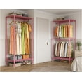 thumbnail image 5 of 77" H Clothes Rack Loads 725LBS, Freestanding Commercial Wardrobe Closet, Pink, 5 of 10