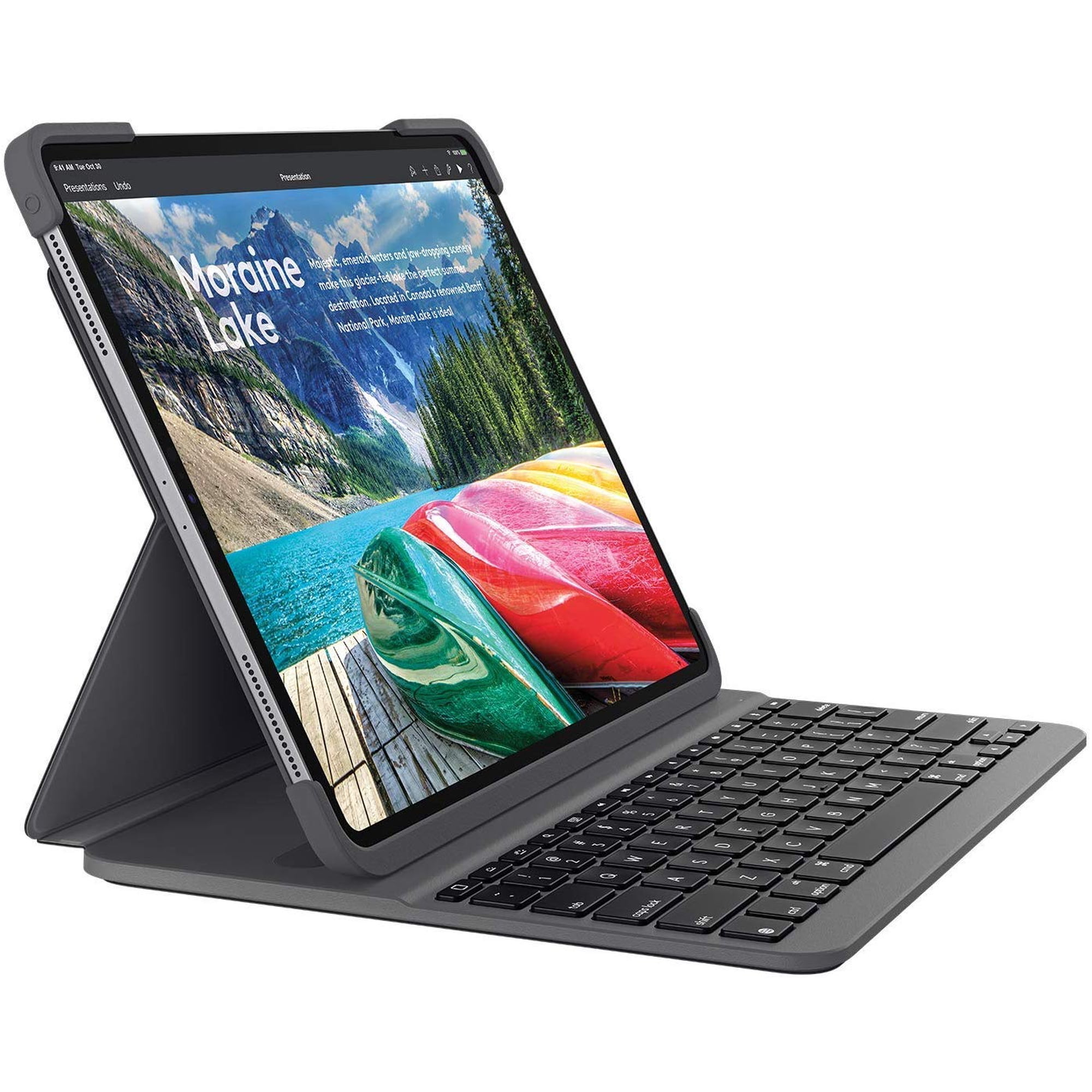 Logitech Slim Folio PRO iPad Pro 11-inch Keyboard case with Integrated Backlit Bluetooth Keyboard (only for iPad Pro 11-in 1st Generation 2019) 920-009121 - Ships in Brown Box