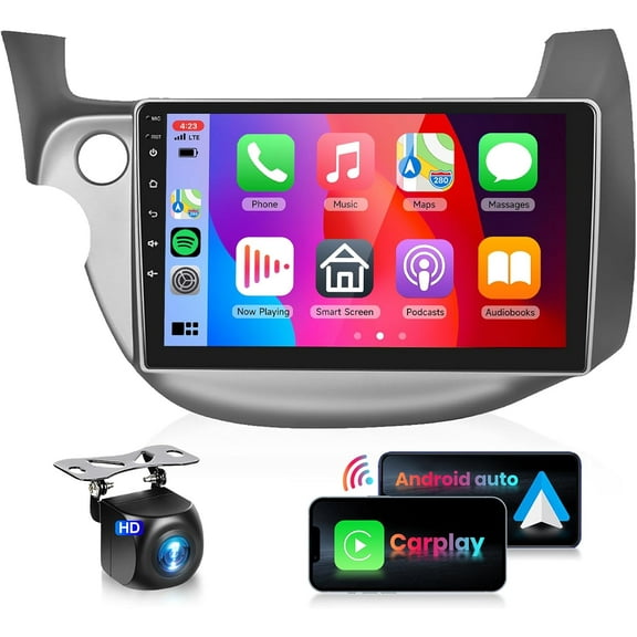 Car Stereo for Honda Fit 2008-2013 Radio,CarPlay Android Auto,GPS Chip WiFi MirrorLink 5.0Bluetooth FM SWC AHD Backup Camera 2G 32G