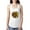 White, variant on Sunflower Animal Print Fashion Ladies Racerback Tank Top, Navy, Medium