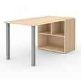 thumbnail image 2 of Bestar i3 Plus Computer Desk in Bark Gray & White, 2 of 8