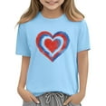 thumbnail image 7 of BLVB Toddler Boys Girls Valentine's Day Shirts Cute Hearts Graphic T-Shirt Kids Short Sleeve Tees Tops 3-10 Years, 7 of 7