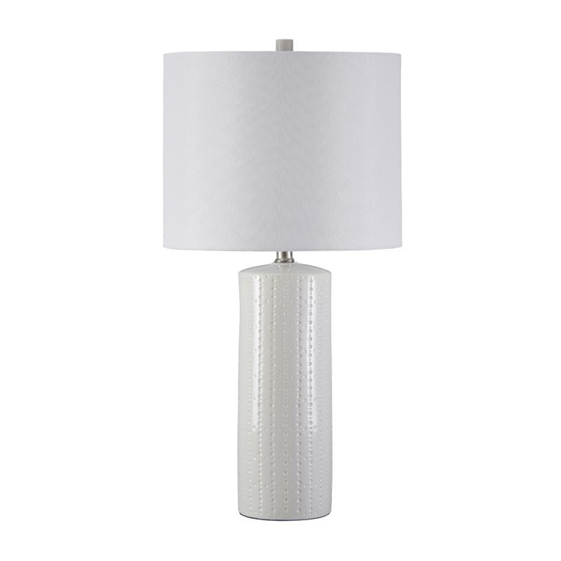 Ashley Steuben Ceramic Table Lamp In White Set Of 2