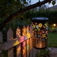 thumbnail image 4 of Solar Garden Lantern with Colorful LED Projection, Waterproof Outdoor Hanging Light for Patio, Yard, Porch Decor, 4 of 6