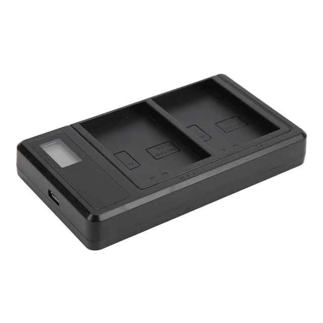 E5 Battery Dual Charger, Portable Dual Bay Battery Charger Multiple Protection Smart Convenient For Camera E5 Battery
